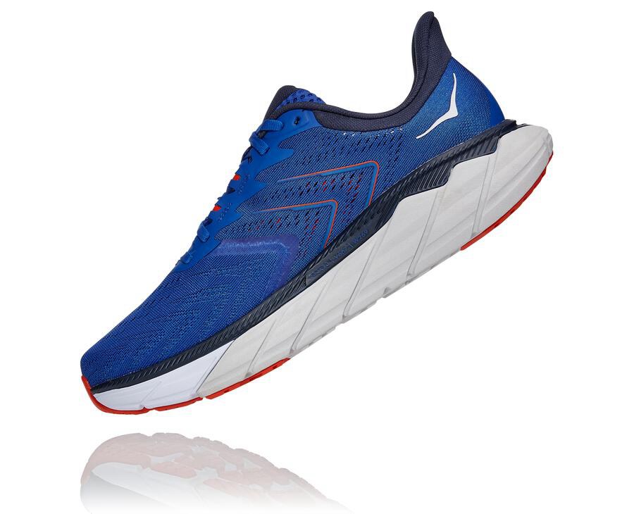 Running Shoes Mens - Hoka One One Arahi 5 - Blue - MGQZCRO-07